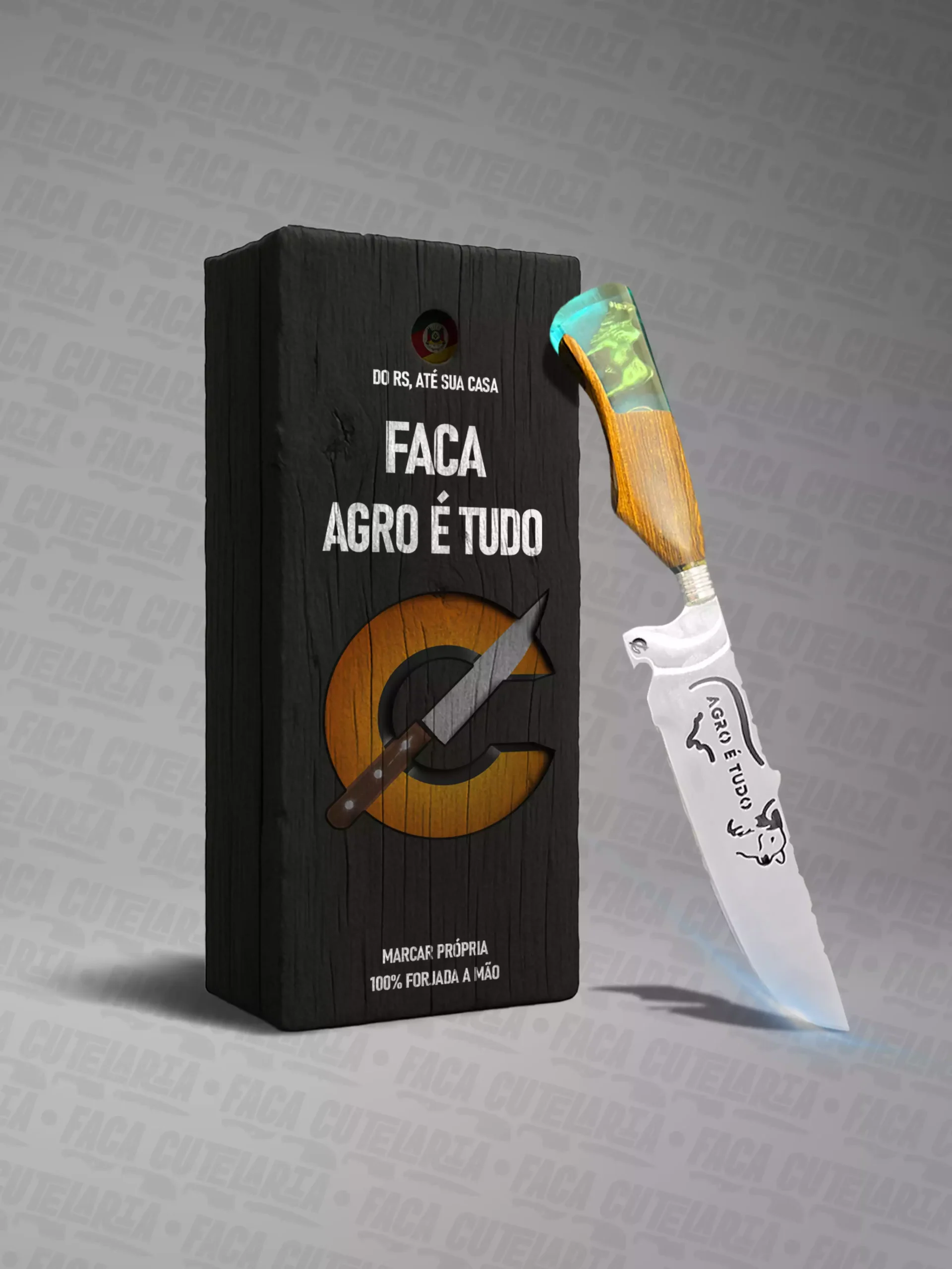 Faca Artesanal Agro e Tudo - Cutelaria Forjada A Mao + Garantia